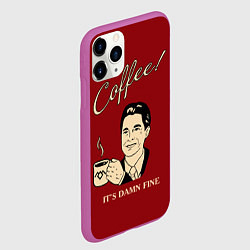 Чехол iPhone 11 Pro матовый Coffee: it's damn fine, цвет: 3D-фиолетовый — фото 2