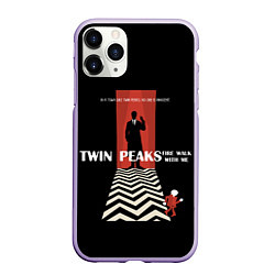 Чехол iPhone 11 Pro матовый Twin Peaks Man, цвет: 3D-светло-сиреневый