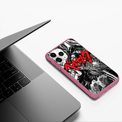 Чехол iPhone 11 Pro матовый Berserk, цвет: 3D-малиновый — фото 2