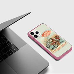 Чехол iPhone 11 Pro матовый JAWA, цвет: 3D-малиновый — фото 2