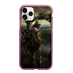 Чехол iPhone 11 Pro матовый STALKER: Call of Pripyat, цвет: 3D-малиновый