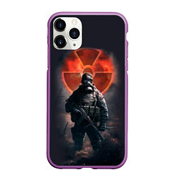 Чехол iPhone 11 Pro матовый STALKER: Red Sun, цвет: 3D-фиолетовый