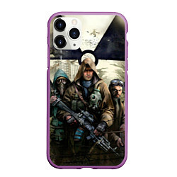 Чехол iPhone 11 Pro матовый STALKER: Radioactive, цвет: 3D-фиолетовый