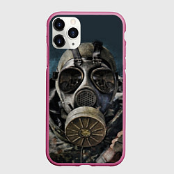 Чехол iPhone 11 Pro матовый STALKER: Mask, цвет: 3D-малиновый