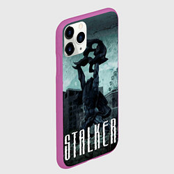 Чехол iPhone 11 Pro матовый STALKER: Pripyat, цвет: 3D-фиолетовый — фото 2