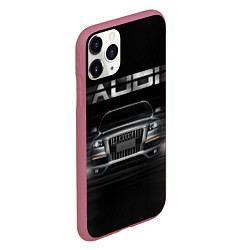Чехол iPhone 11 Pro матовый Audi Q7 скорость, цвет: 3D-малиновый — фото 2
