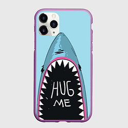 Чехол iPhone 11 Pro матовый Shark: Hug me, цвет: 3D-фиолетовый