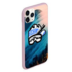 Чехол iPhone 11 Pro матовый SKI, цвет: 3D-розовый — фото 2