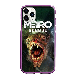 Чехол iPhone 11 Pro матовый Metro Exodus, цвет: 3D-фиолетовый