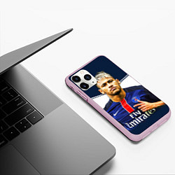 Чехол iPhone 11 Pro матовый Neymar: Fly Emirates, цвет: 3D-розовый — фото 2