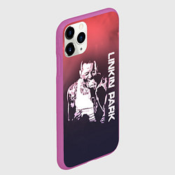 Чехол iPhone 11 Pro матовый Linkin Park Честер, цвет: 3D-фиолетовый — фото 2