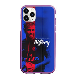 Чехол iPhone 11 Pro матовый Neymar History, цвет: 3D-фиолетовый