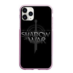 Чехол iPhone 11 Pro матовый Shadow of War, цвет: 3D-розовый