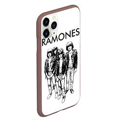 Чехол iPhone 11 Pro матовый Ramones Party, цвет: 3D-коричневый — фото 2