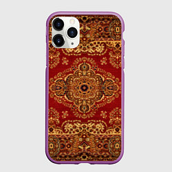 Чехол iPhone 11 Pro матовый Человек-ковер, цвет: 3D-фиолетовый
