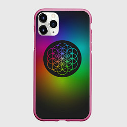 Чехол iPhone 11 Pro матовый Coldplay Colour, цвет: 3D-малиновый