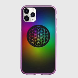 Чехол iPhone 11 Pro матовый Coldplay Colour, цвет: 3D-фиолетовый