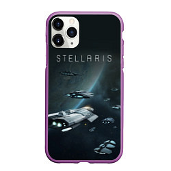 Чехол iPhone 11 Pro матовый Stellaris, цвет: 3D-фиолетовый