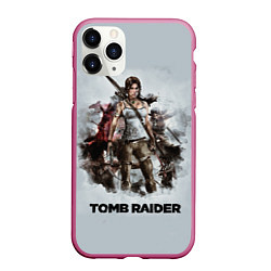 Чехол iPhone 11 Pro матовый TOMB RAIDER, цвет: 3D-малиновый