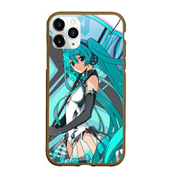 Чехол iPhone 11 Pro матовый Miku1, цвет: 3D-коричневый