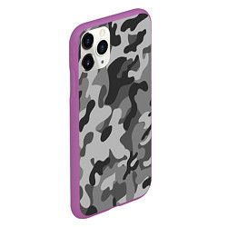 Чехол iPhone 11 Pro матовый Ночной Камуфляж 1, цвет: 3D-фиолетовый — фото 2