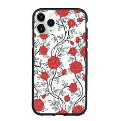 Чехол iPhone 11 Pro матовый Сад из Роз, цвет: 3D-черный
