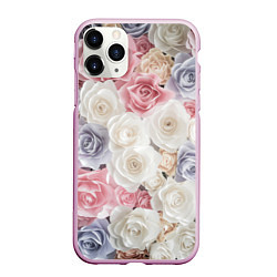 Чехол iPhone 11 Pro матовый Букет из роз, цвет: 3D-розовый