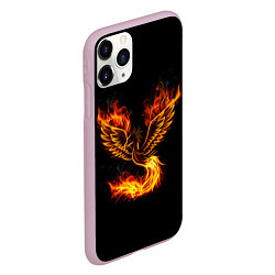 Чехол iPhone 11 Pro матовый Феникс, цвет: 3D-розовый — фото 2