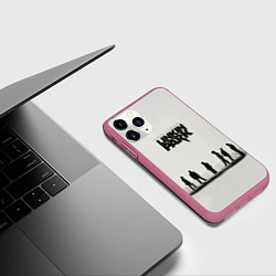 Чехол iPhone 11 Pro матовый Группа Linkin Park, цвет: 3D-малиновый — фото 2