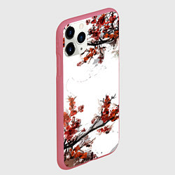 Чехол iPhone 11 Pro матовый САКУРА, цвет: 3D-малиновый — фото 2