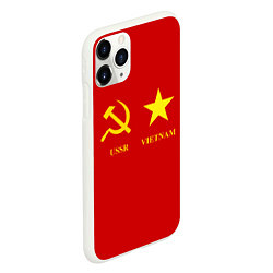 Чехол iPhone 11 Pro матовый СССР и Вьетнам, цвет: 3D-белый — фото 2