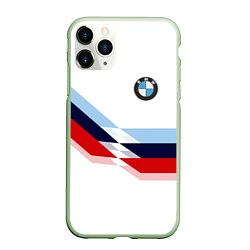 Чехол iPhone 11 Pro матовый BMW БМВ WHITE, цвет: 3D-салатовый