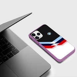 Чехол iPhone 11 Pro матовый BMW M SPORT, цвет: 3D-фиолетовый — фото 2