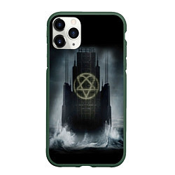 Чехол iPhone 11 Pro матовый HIM: Devil Castle, цвет: 3D-темно-зеленый