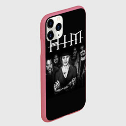 Чехол iPhone 11 Pro матовый HIM Rock, цвет: 3D-малиновый — фото 2
