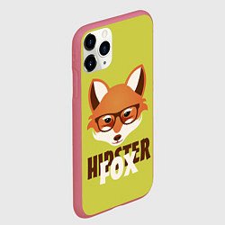 Чехол iPhone 11 Pro матовый Hipster Fox, цвет: 3D-малиновый — фото 2