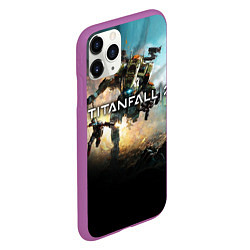 Чехол iPhone 11 Pro матовый Titanfall Battle, цвет: 3D-фиолетовый — фото 2