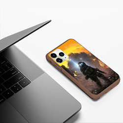 Чехол iPhone 11 Pro матовый Titanfall: Robots War, цвет: 3D-коричневый — фото 2