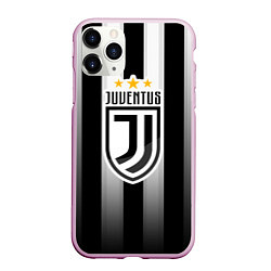 Чехол iPhone 11 Pro матовый Juventus FC: New logo, цвет: 3D-розовый