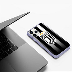 Чехол iPhone 11 Pro матовый Juventus FC: New logo, цвет: 3D-светло-сиреневый — фото 2