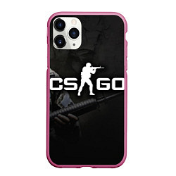 Чехол iPhone 11 Pro матовый CS:GO SWAT, цвет: 3D-малиновый