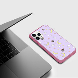 Чехол iPhone 11 Pro матовый Сейлор Мур, цвет: 3D-малиновый — фото 2