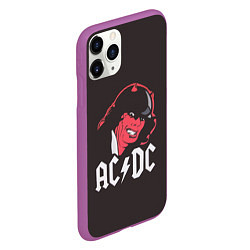 Чехол iPhone 11 Pro матовый AC/DC Devil, цвет: 3D-фиолетовый — фото 2