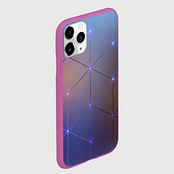 Чехол iPhone 11 Pro матовый НЕЙРОННАЯ СЕТЬ NEURAL NETWORK, цвет: 3D-фиолетовый — фото 2