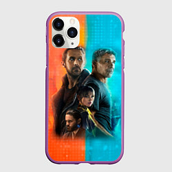 Чехол iPhone 11 Pro матовый Blade Runner Heroes, цвет: 3D-фиолетовый