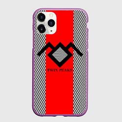 Чехол iPhone 11 Pro матовый Twin Peaks Mark, цвет: 3D-фиолетовый