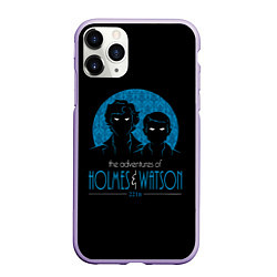 Чехол iPhone 11 Pro матовый Холмс и Ватсон 221B, цвет: 3D-светло-сиреневый