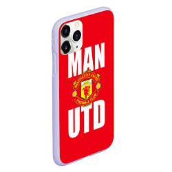 Чехол iPhone 11 Pro матовый Man Utd, цвет: 3D-светло-сиреневый — фото 2