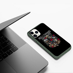 Чехол iPhone 11 Pro матовый Day of the Dead, HU, цвет: 3D-темно-зеленый — фото 2
