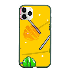 Чехол iPhone 11 Pro матовый Чупа-Чупс, цвет: 3D-темно-зеленый